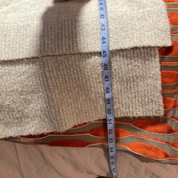 Knit Tunic Sweater Gray Med Glamorous Gray Open Side Sleeveless Mock - Picture 13 of 13